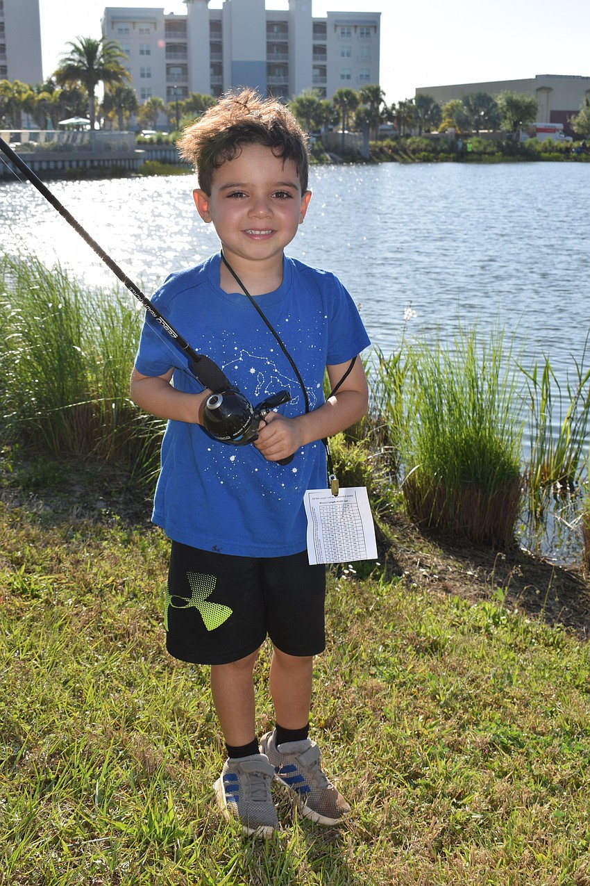 Mill Creek's Leo Mandel, who is 5, has been fishing for a year and learned from his grandfather, Richie D'Amato. His mother, Jessica Mandel, says Leo is the fisherman of the family.