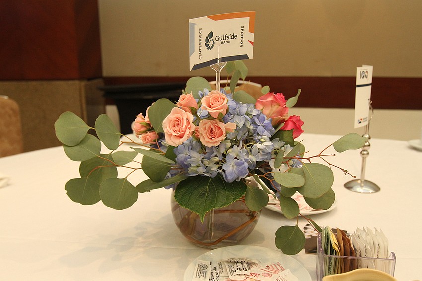 Each table had some floral decor.