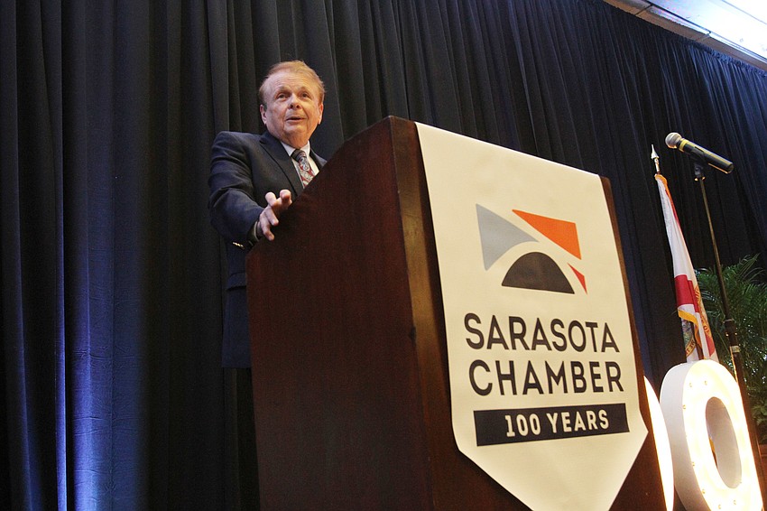 Dr. Larry Thompson welcomes the audience.