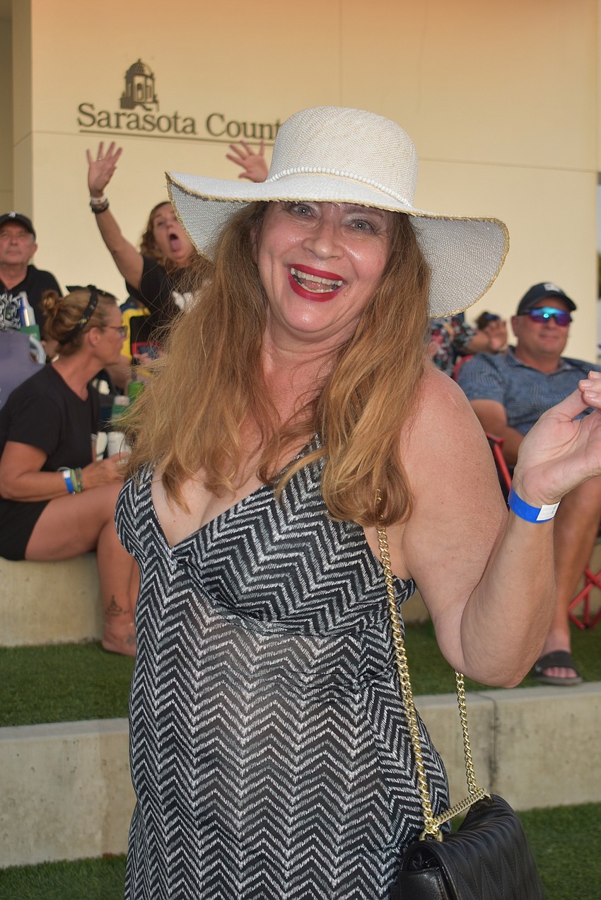 Nokomis resident Jami Beth dances at My Hometown Jam, which she said was the first time she went out in a year. 