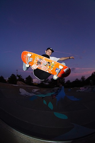 Olympic street skater Jake Ilardi wants to being a quarter pipe to Payne Park. File photo.