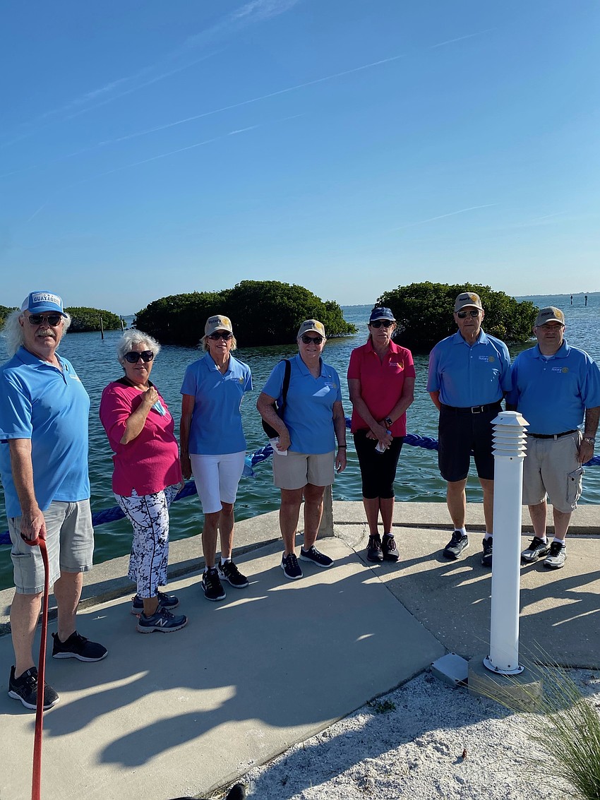 Rotary Club of Longboat Key members at their final stop on the walk. Courtesy photo.