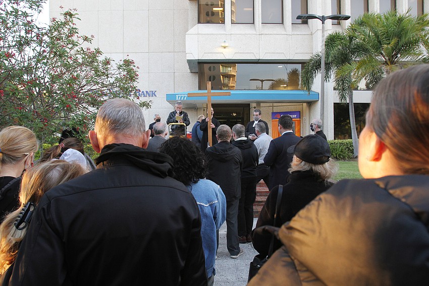 Hundreds of followers gathered for the pilgrimage.