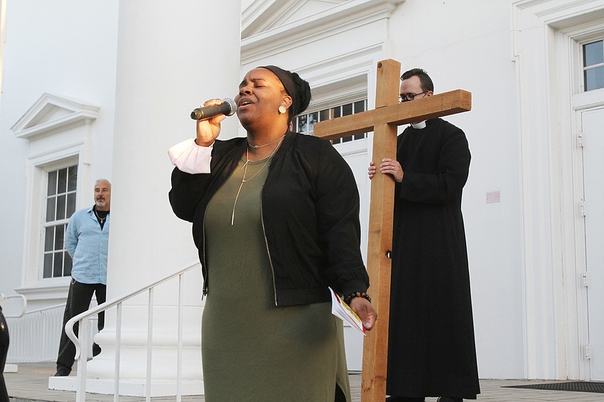 Petra Greenidge sang a movie piece to the audience.