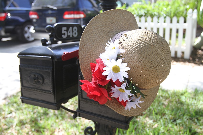 Several neighbors added flowers to their Easter bonnets.