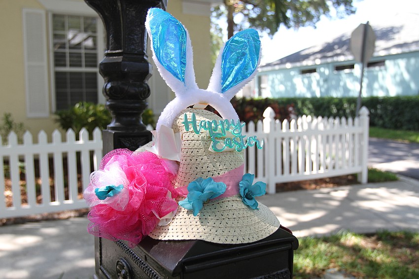 Residents added Easter Bunny ears and other features to their decorations.