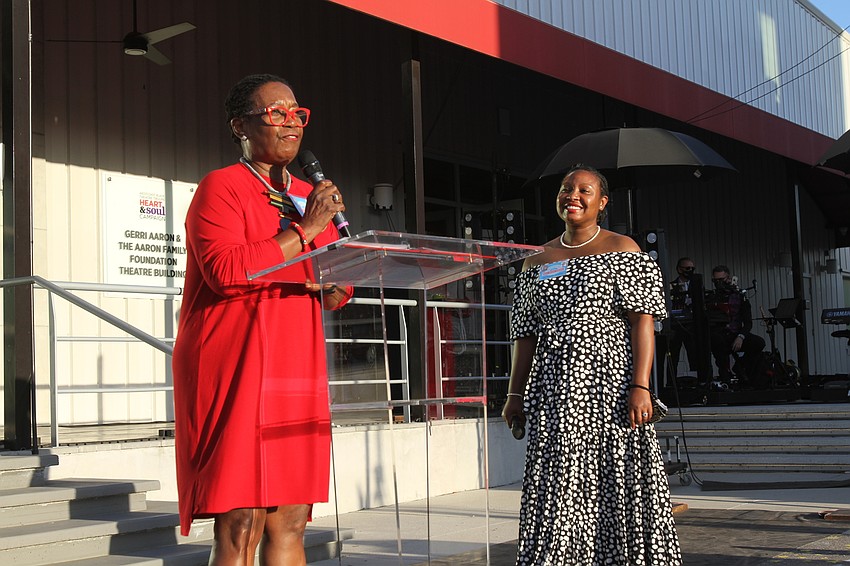 Doris Johnson thanked the crowd.