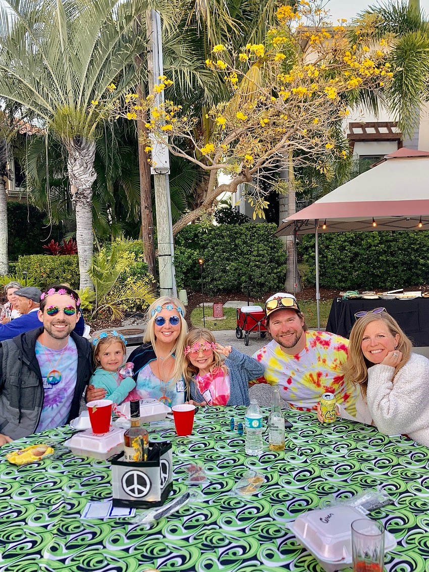 Families claim tables to have dinner. Courtesy photo.