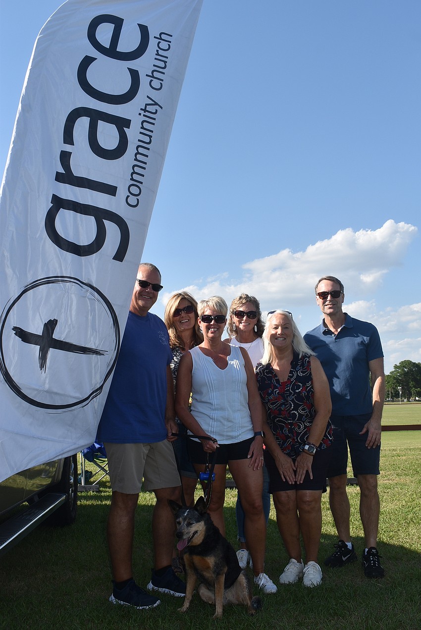 Ted Camphouse, Kelly Pleasant, Alyce Camphouse, Polly Cason, Carrie Almond and Eric Olson are part of a social group at Grace Community Church. The group has also done sunsets at Lido Beach and bike rides at Robinson Preserve.