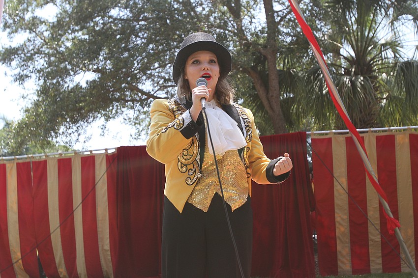 Ringmaster Emma Wilson Weber starts the show.
