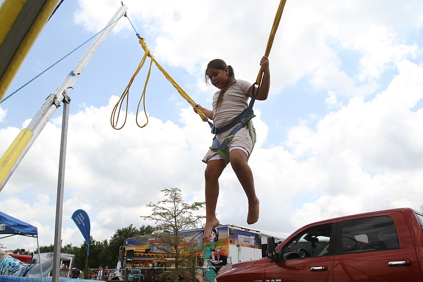 Anna Alonso jumps up and down.