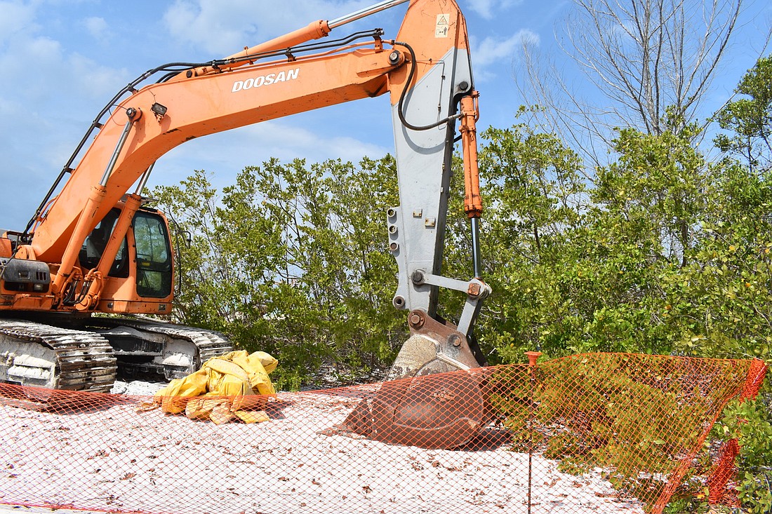 Longboat Keyâ€™s contractor has started removing driftwood and vegetation from Greer Island.