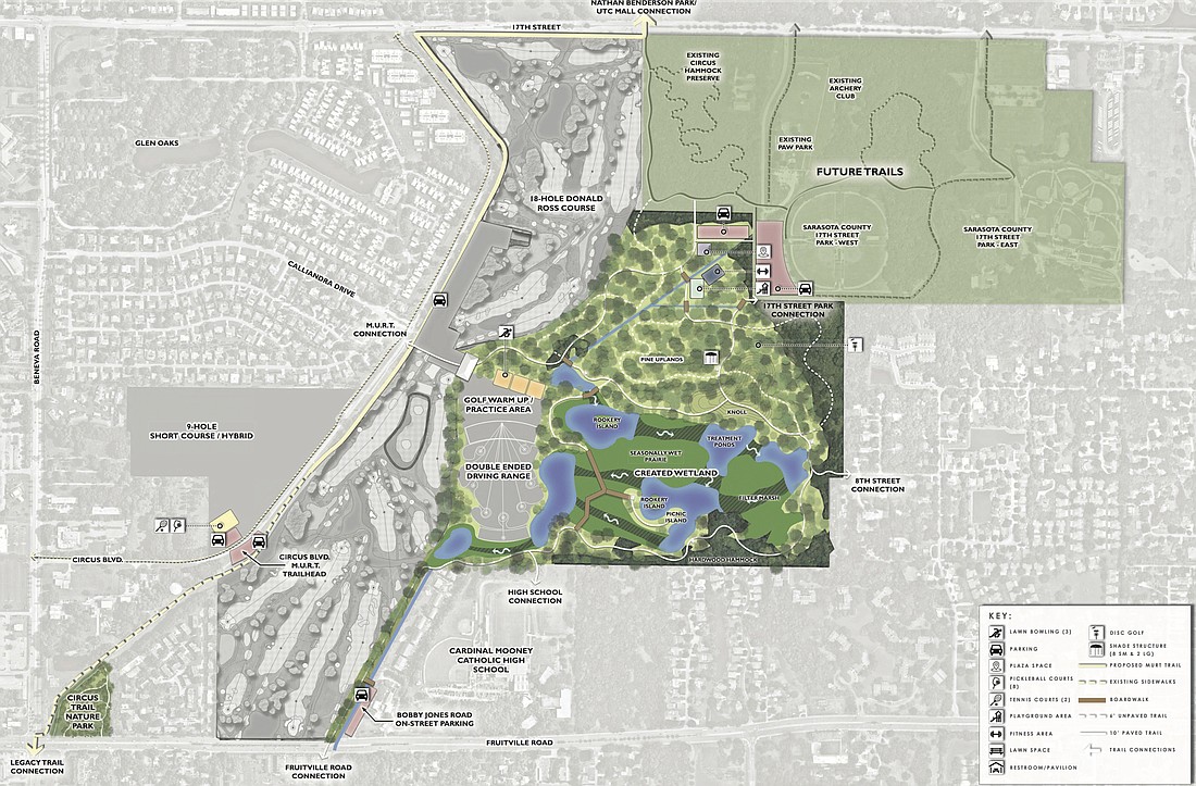 An 18-acre created wetlands is part of a larger plan to renovate the 293-acre Bobby Jones Golf Club property. File image.