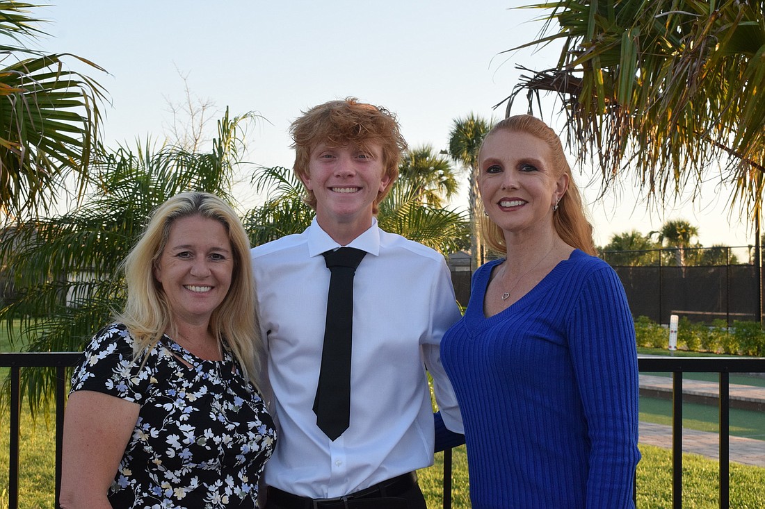 Jackie Llamas, a parent of a Lakewood Ranch High School senior, is happy she&#39;s able to coordinate a prom for seniors like Nick Lenchinsky with his mother, Angie Lenchinsky Scarpa.