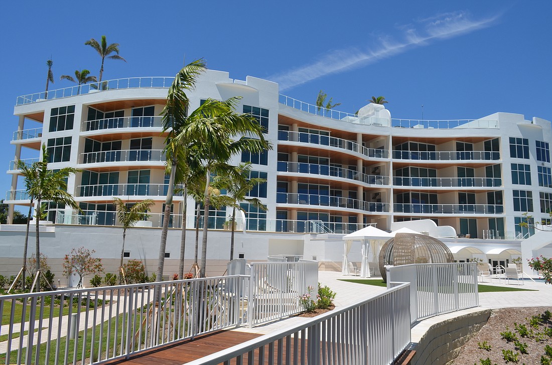 Unit 204 of Aria Longboat Key has three bedrooms, three-and-a-half baths and 4,032 square feet of living area.