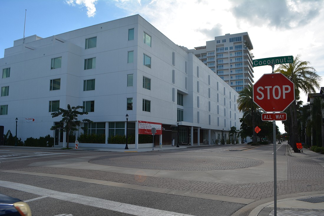 The owners of the Sarasota Modern hotel could develop land surrounding the building to include 90 residences in structures up to 10 stories tall. File photo.