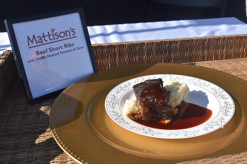 The beef short ribs and truffle mashed potatoes from Mattison's City Grille was one of the most popular dishes available to  Open Air Showcase Outdoor Business Tradeshow attendees.