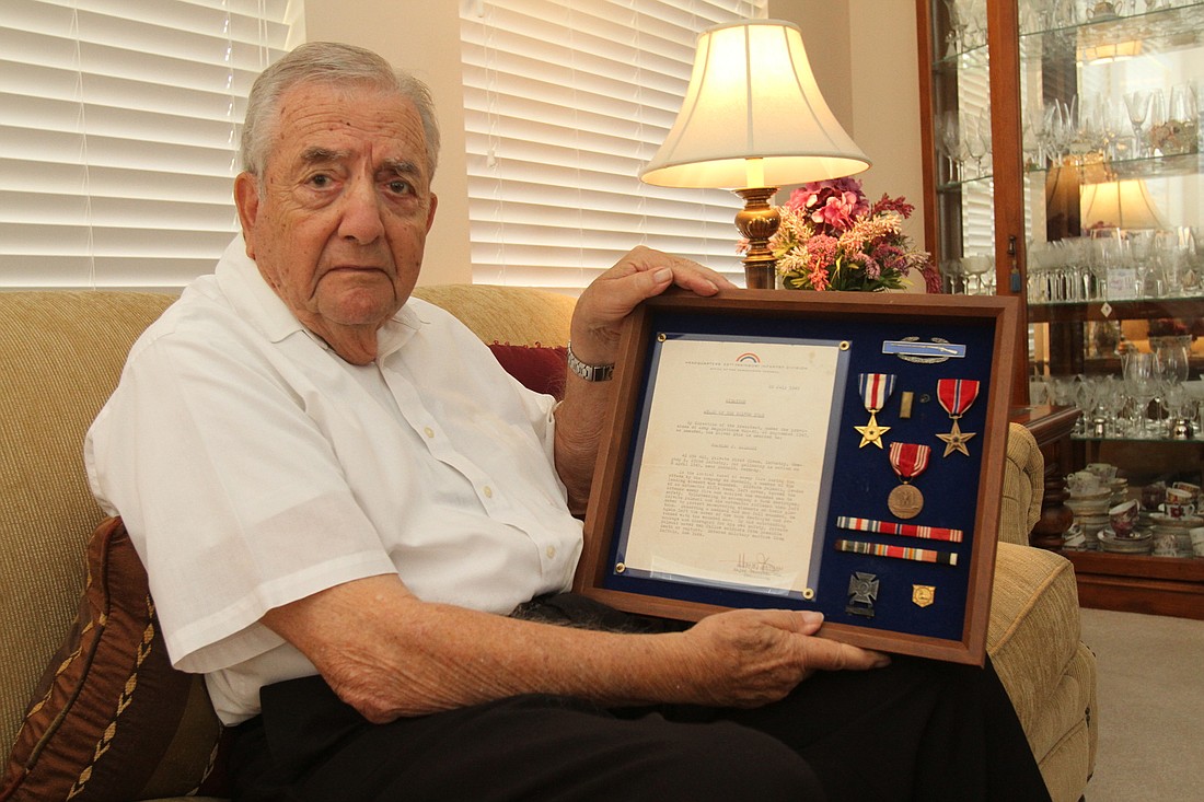 Chuck Palmeri received a Silver Star medal for his time fighting in World War II.