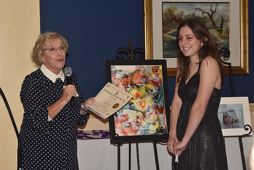 Wilma Davidson introduced one of last year's winners, Jordyn Chiodo, who spoke to the 2021 winners.