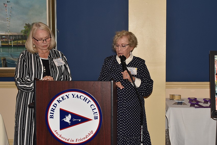 Presidents Lady Lynn Wilson and Wilma Davidson presented awards together.