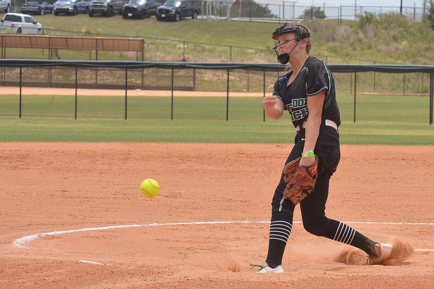 Lakewood Ranch junior Ella Coiner pitched all four innings. Coiner allowed two runs (zero earned runs) on one hit and zero walks.