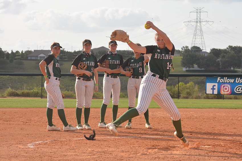 Lakewood Ranch sophomore Olivia Laney threw 3.1 innings in relief, allowing one earned run on five hits.