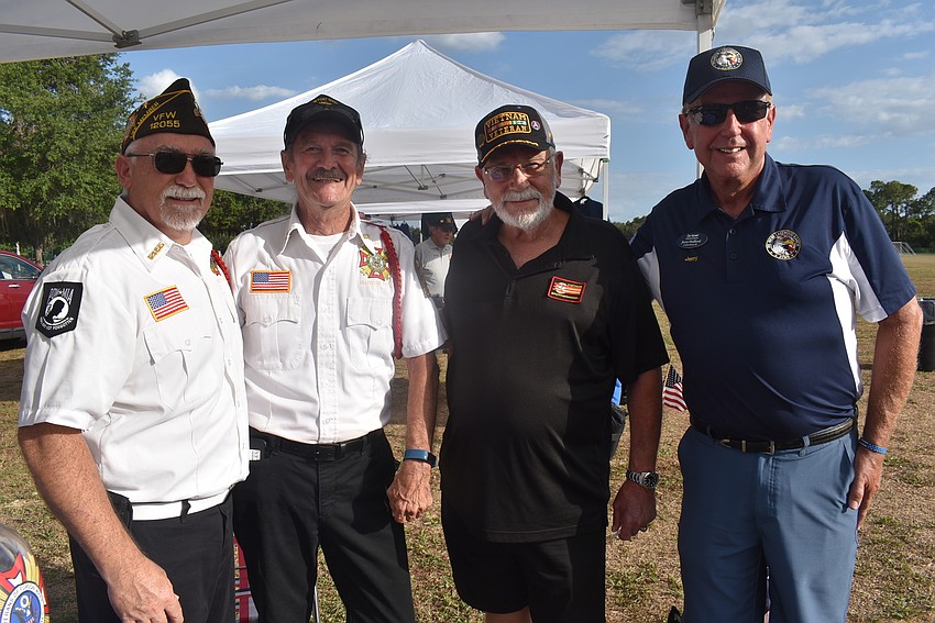 Army veteran Dave Daily, Navy veteran Graham Ellis, Army veteran Bob Moffitt and Air Force veteran Jerry Hufford were grateful for the Tribute to Heroes Concert.