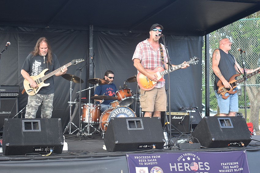 Bradenton-based Whiskey Blind performs at the Tribute to Heroes Concert. The band played songs by The Beatles, Lynyrd Skynyrd, Billy Idol and more.