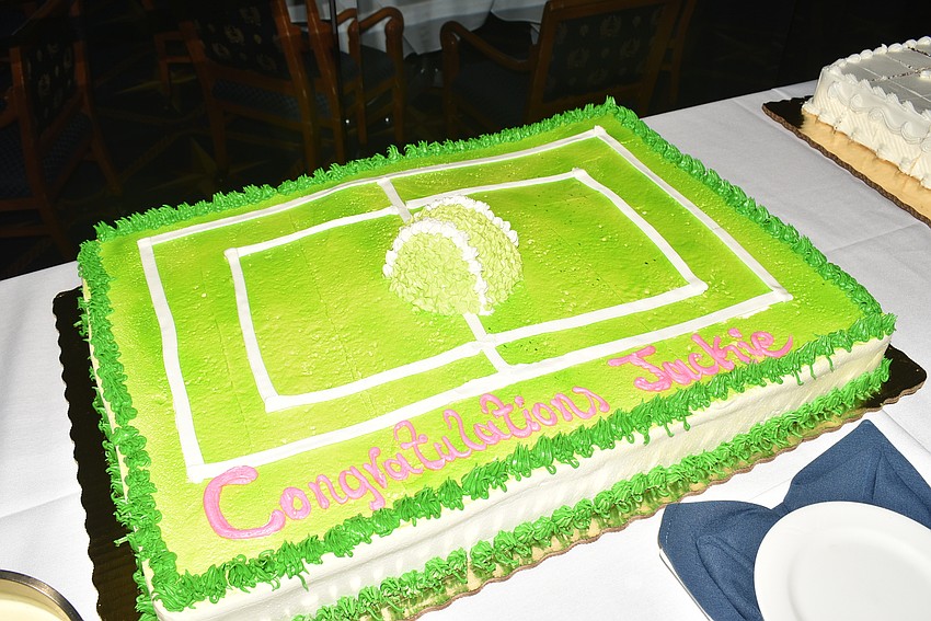 The club got a themed cake to celebrate Bohannon.