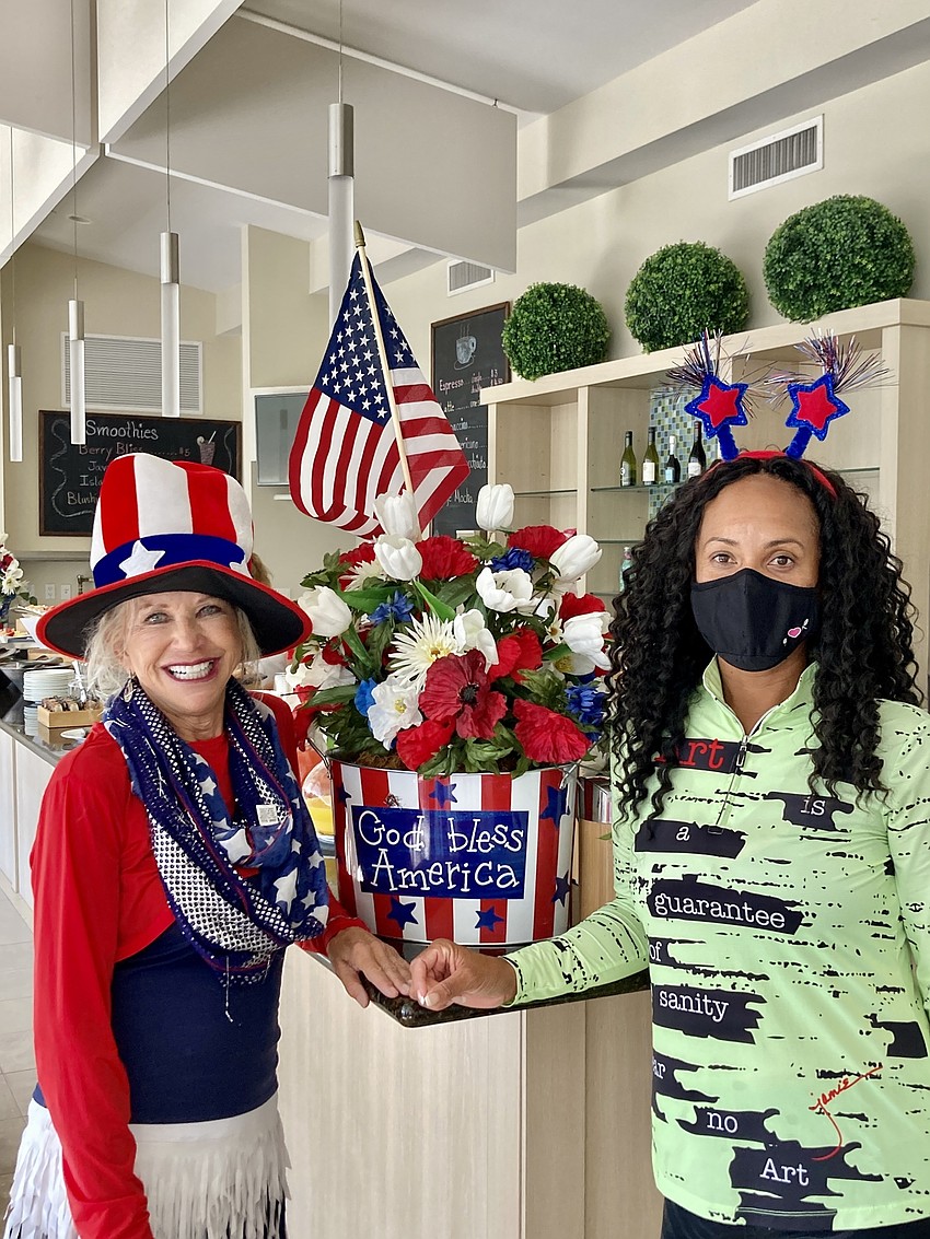 Marcia Gutridge and director of tennis Brianna Harris Francois. Courtesy photo.