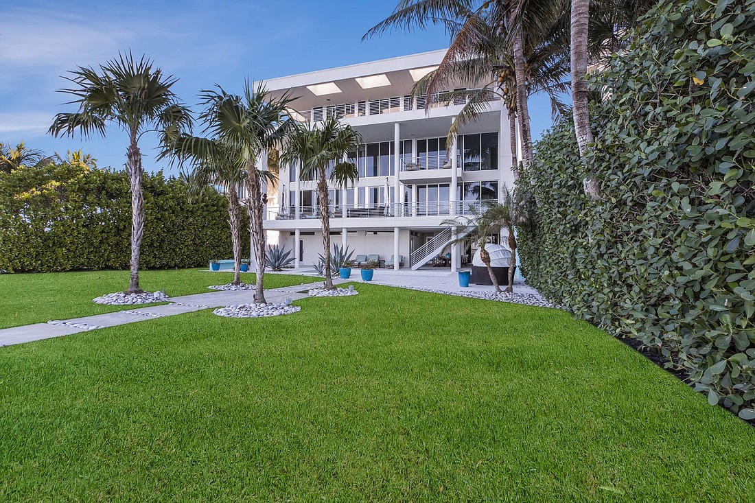 The home at 156 Givens St. on Siesta Key was built in 2008. It has four bedrooms, three-and-a-half baths, a pool and 4,946 square feet of living area.