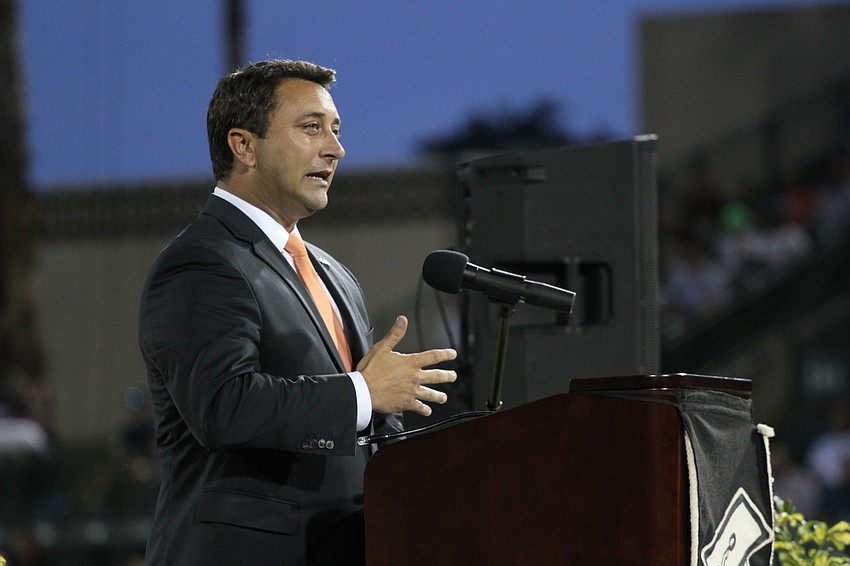 Mayor Hagen Brody speaks to his time as a student at Sarasota High School.