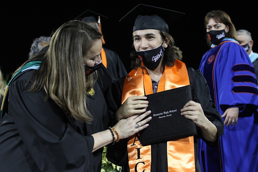 Rafael Hickman walks off the stage