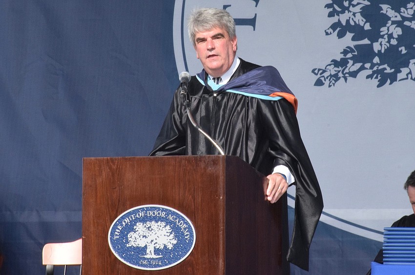 David Mahler, the head of school, welcomes graduates and their family and friends to the Class of 2021's graduation ceremony.