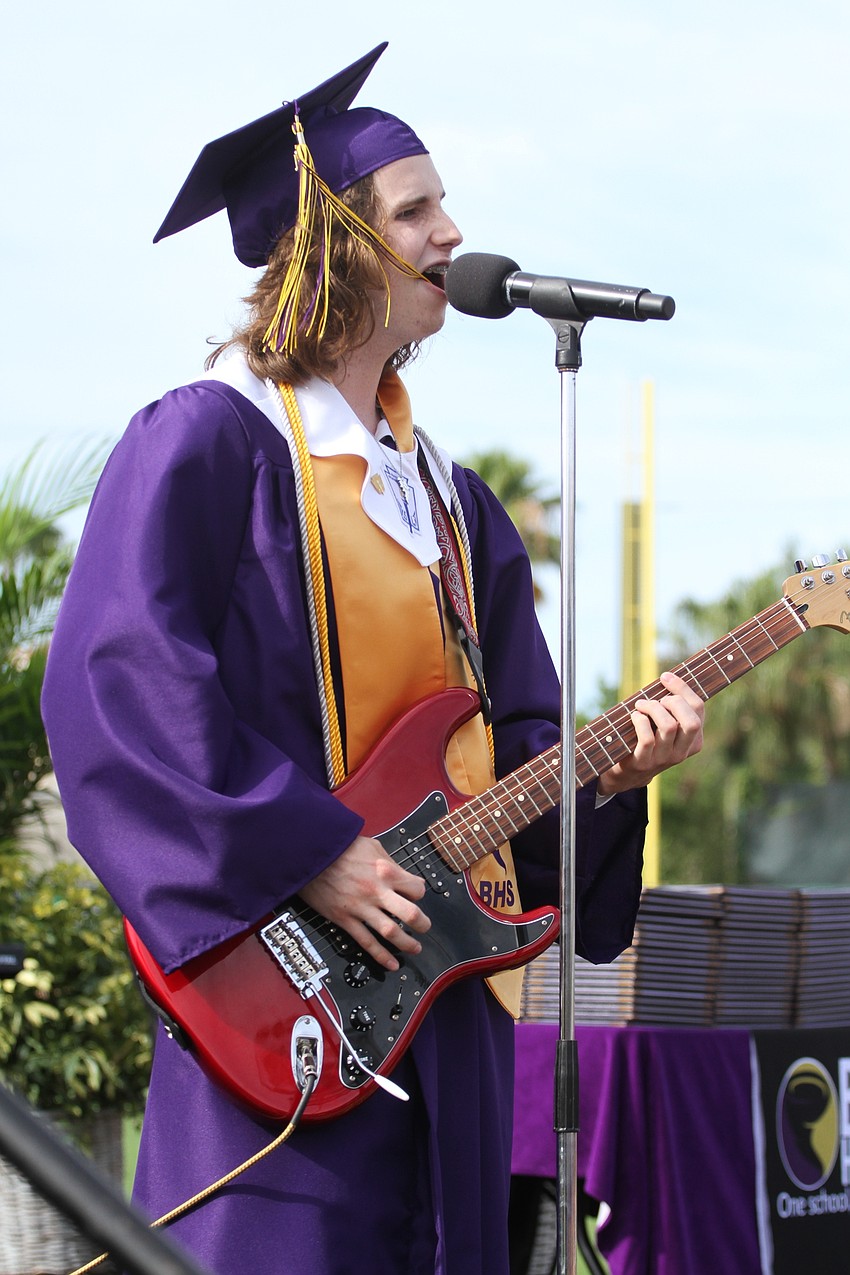 Colin Leonard plays guitar and sings with Category 5.