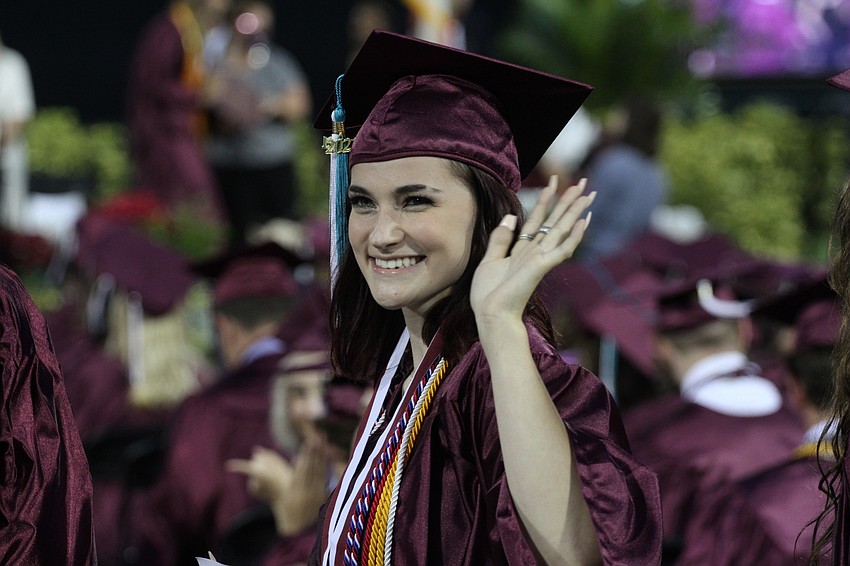 Emily Richford waves to the audience