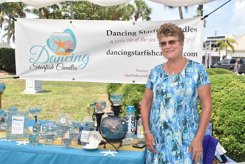 Kim Gandy with her gel candles.