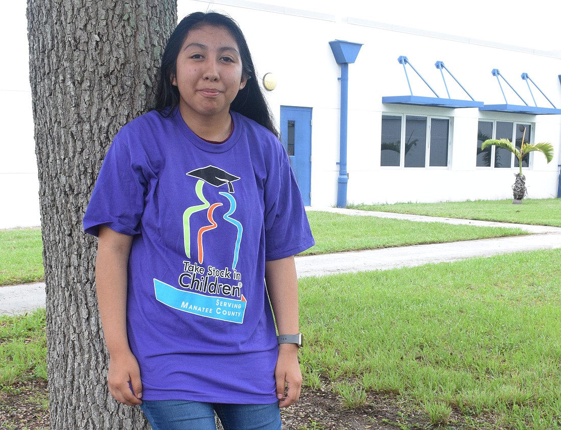 Ailani Maximo, a rising eighth grader at R. Dan Nolan Middle School, is one of the 60 students selected to be a scholar in the Take Stock in Children Manatee program.