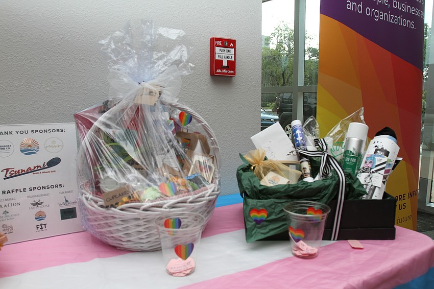 The event had several gifts to bid on.