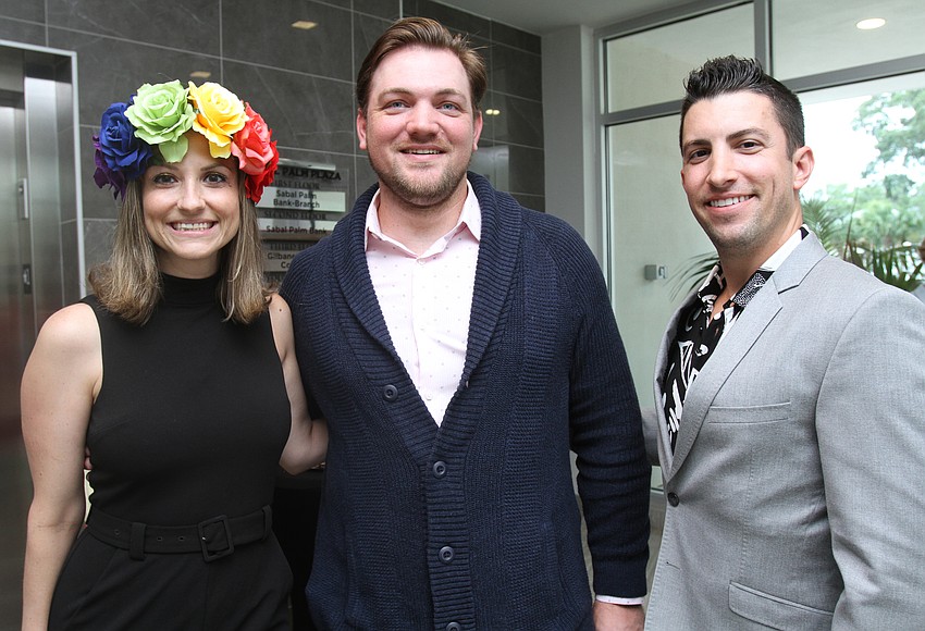 Katie and Rob Sloan with David Silvers