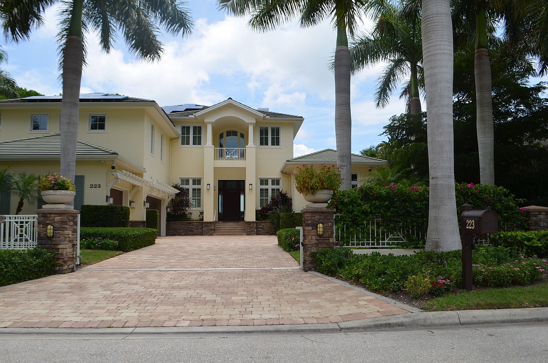 Built in 2012, the home at 223 Robin Drive on Bird Key has four bedrooms, four-and-two-half baths, a pool and 5,786 square feet of living area.