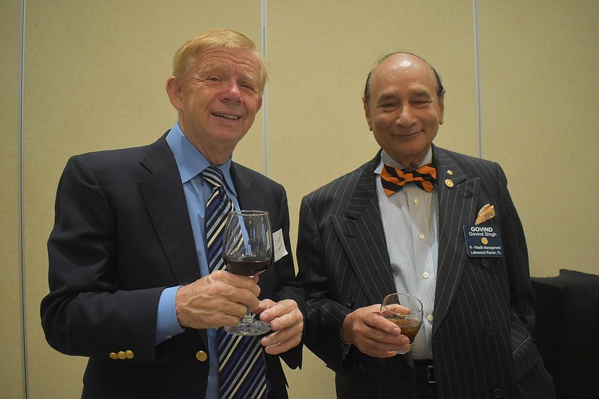 Bob Wyatt and Govind Singh said they missed the installation dinner after it was canceled in 2020 because of the COVID-19 pandemic. Singh said he really enjoyed the 2019 dinner and hoped the 2021 version would be similarly fun.
