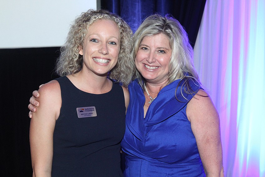 Chamber vice president Brittany Lamont with president and CEO Heather Kasten