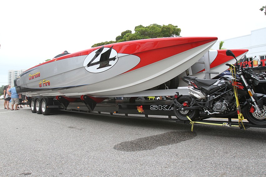 The party had several power boats on display.