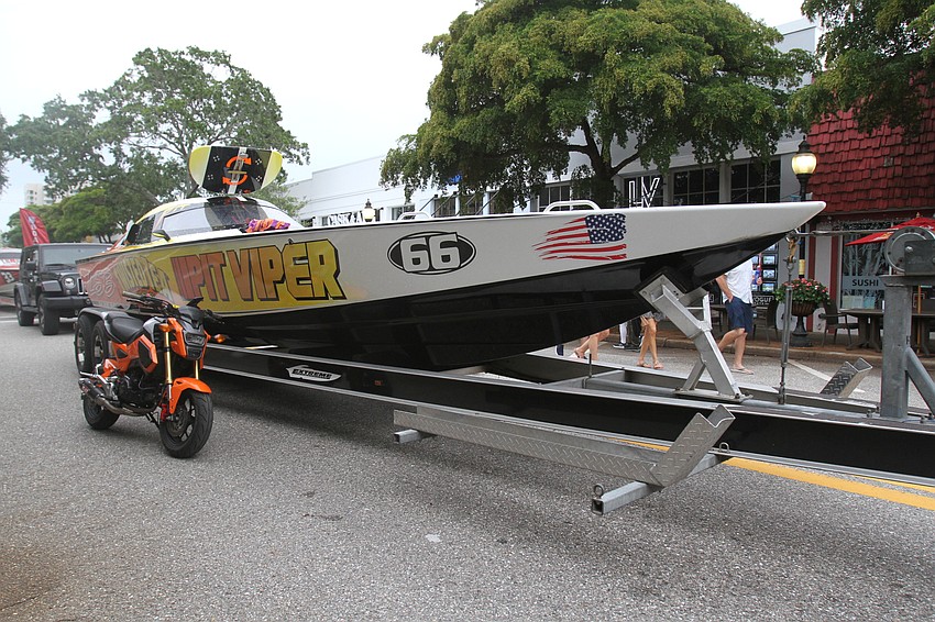 The party had several power boats on display.