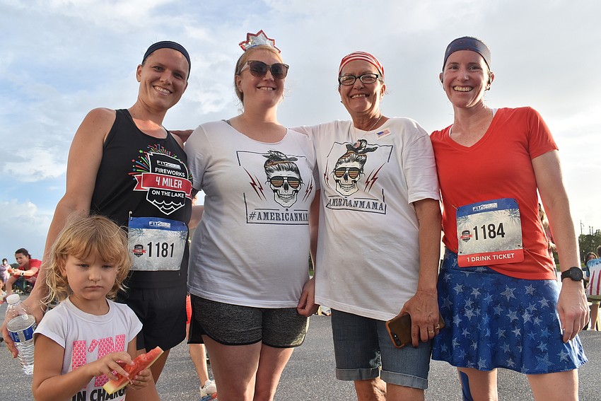 Sarasota residents Savana Ruth, 4, Valerie Ruth, Lauren Shue, Vivian Vesely and April Ruth. Valerie Ruth and Vivian Vesely, who is Ruth's mother, were both born on the Fourth of July.