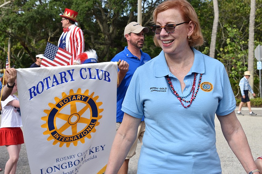 District 2 Commissioner Penny Gold walked in the 2021 Freedom Fest parade.