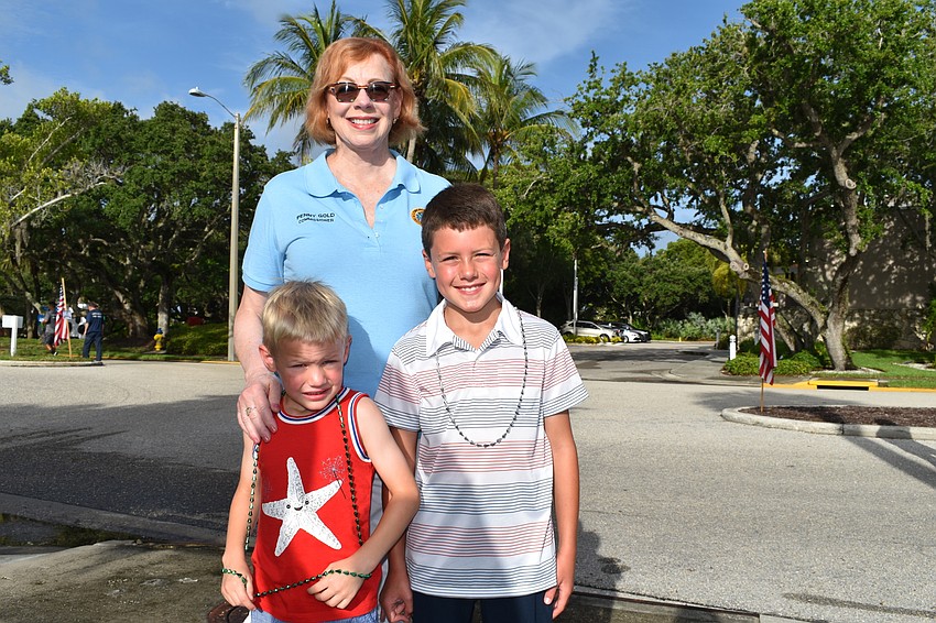 District 2 Commissioner Penny Gold marched in the Freedom Fest parade with her grandchildren Andrew Gold and Brayden Gold.
