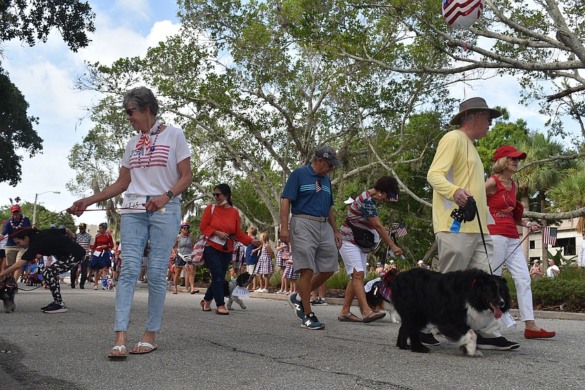 The Hot Diggity Dog! members walked 33 total dogs in the parade.