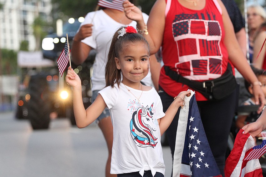 Several groups join in on the patriotic fun.